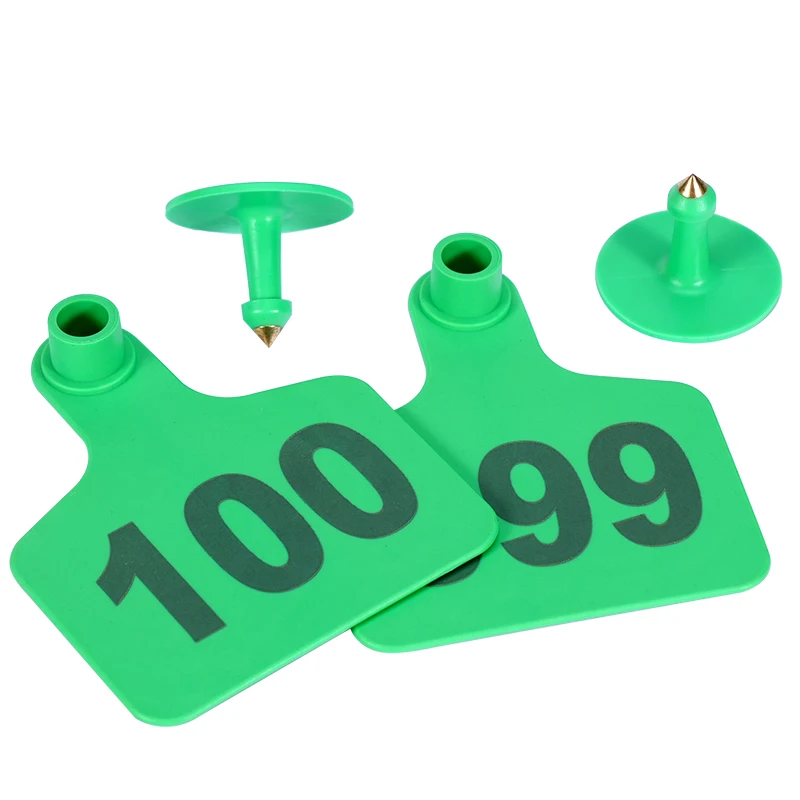 Previene la pérdida Con palabras No.001-100 Número Etiqueta de oreja de cobre Tarjeta de identificación especial para cerdos, vacas, ovejas y ganado - imagen 4