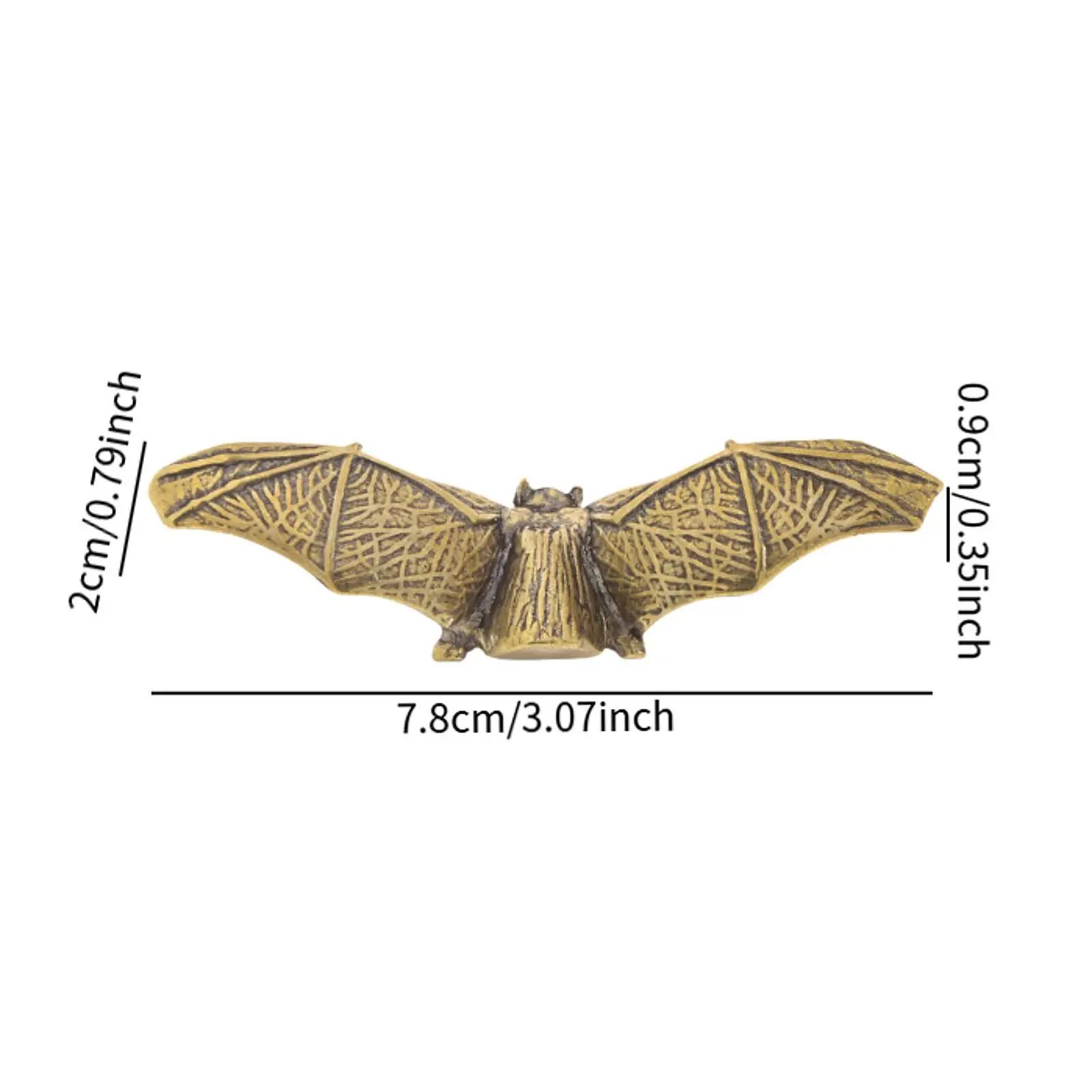 Copper Mini Bat Sculpture Decorative Sturdy Ornament Pet Miniature Table