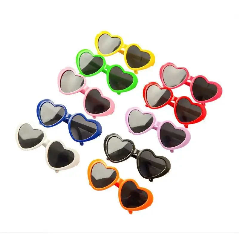 Gafas de sol con forma de corazón para mascotas, accesorios para fotos de mascotas, accesorios para la cabeza, juguete divertido, personalidad encantadora, creativa, Linda - imagen 3