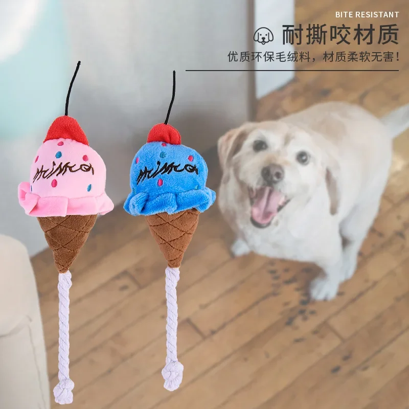 Accesorios para perros y mascotas, variedad de juguetes de peluche con sonido, comida para perros y gatos, patatas fritas, hamburguesas de pollo, mordedura Molar, suministros para mascotas para cachorros - imagen 2