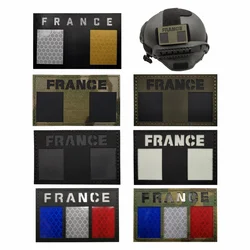 Parche reflectante bandera francesa para collar de perro – visibilidad
