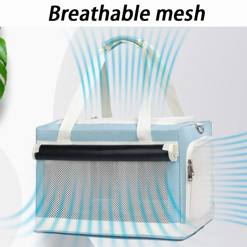 Bolsas de transporte plegables para gatos de 2 capas, Maleta de transporte de viaje, bolso para exteriores para gatos, bolsas de transporte de gran capacidad, suministros para mascotas - imagen 3