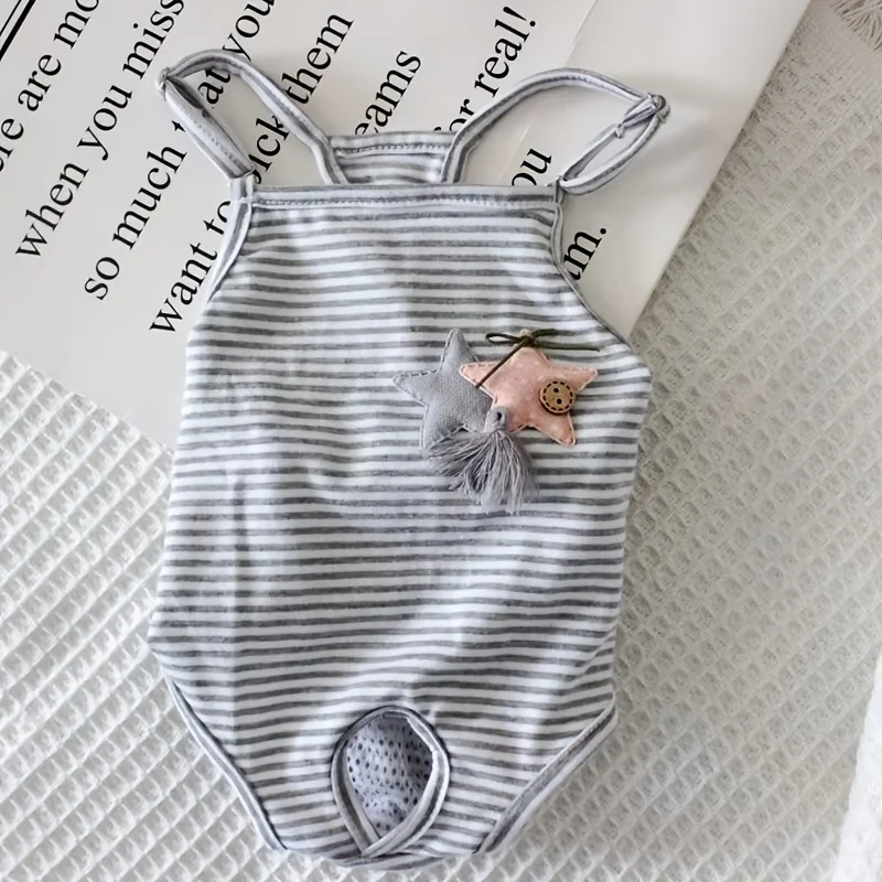 Pantalones cortos ajustables para perros y mujeres, tirantes lavables para mascotas, pantalones fisiológicos, ropa interior a rayas para cachorros, suministros para mascotas para perros pequeños