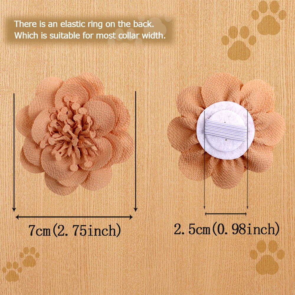 Lazos florales para collares de perro con flor grande deslizable - imagen 4