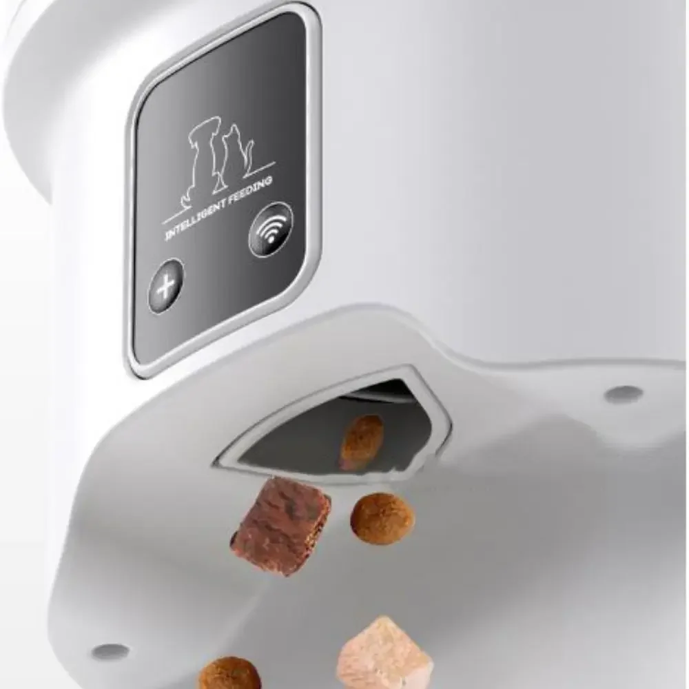 Alimentador automático inteligente para mascotas, 4L, WiFi, 2 estilos, máquina de alimentación para gatos, control remoto blanco para teléfono móvil, alta calidad - imagen 4
