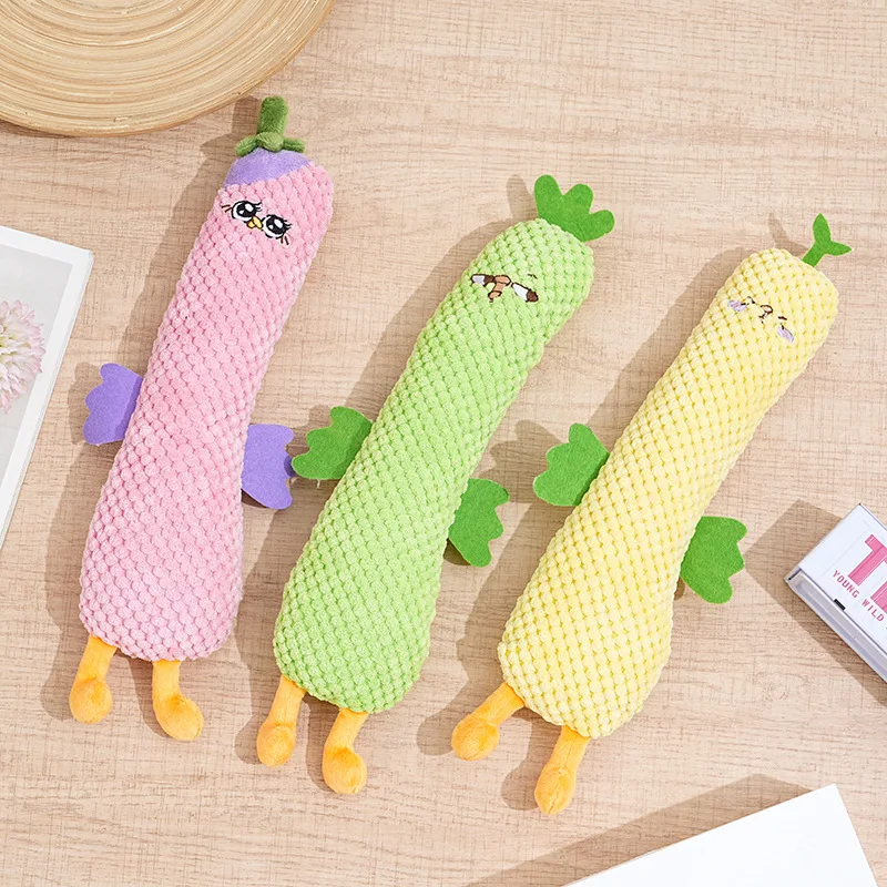 Juguetes peluche verduras para perros pequeños y medianos – Masticar - imagen 4