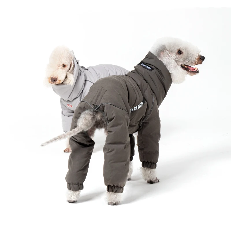 Ropa de lujo para perros galgo italiano, ropa de invierno para cachorros, abrigo cálido de cuello alto de 4 patas para sudadera para perros Whippet - imagen 2