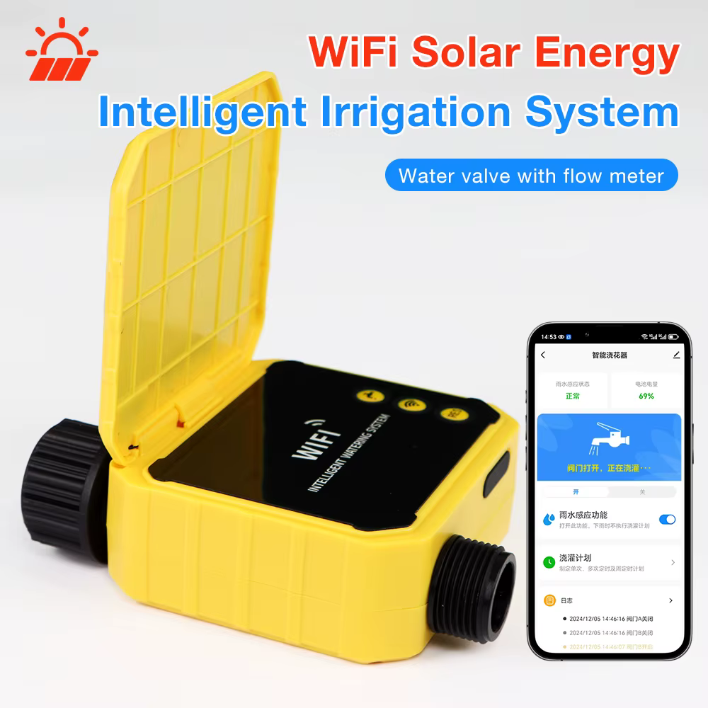 Sistema de riego automático WiFi solar para jardín y flores