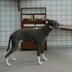 Camiseta de algodón para Whippet – Manga longue cuelle haut gris, primavera/otoño