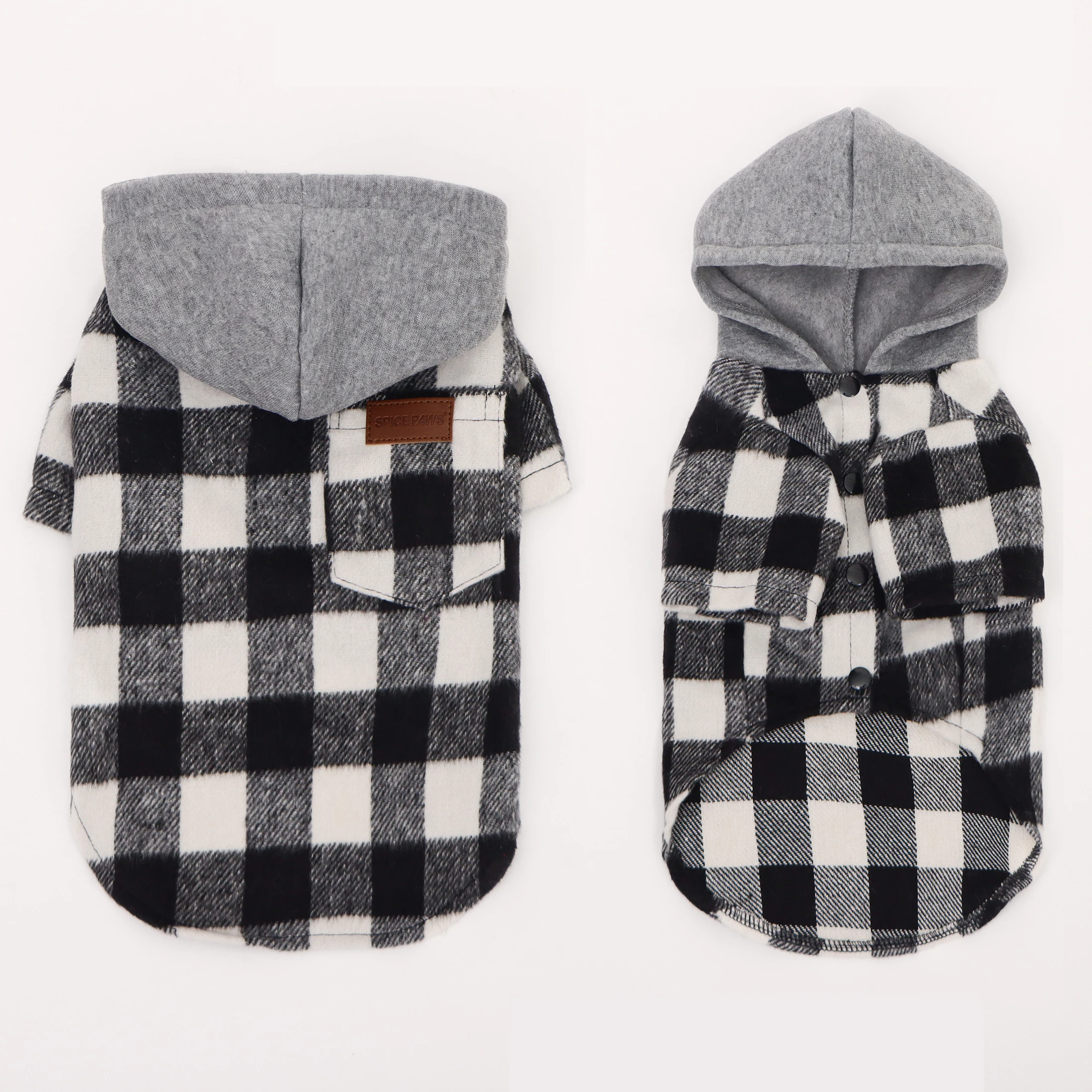 Abrigo forro polar cuadros para perros y gatos otoño invierno - imagen 5