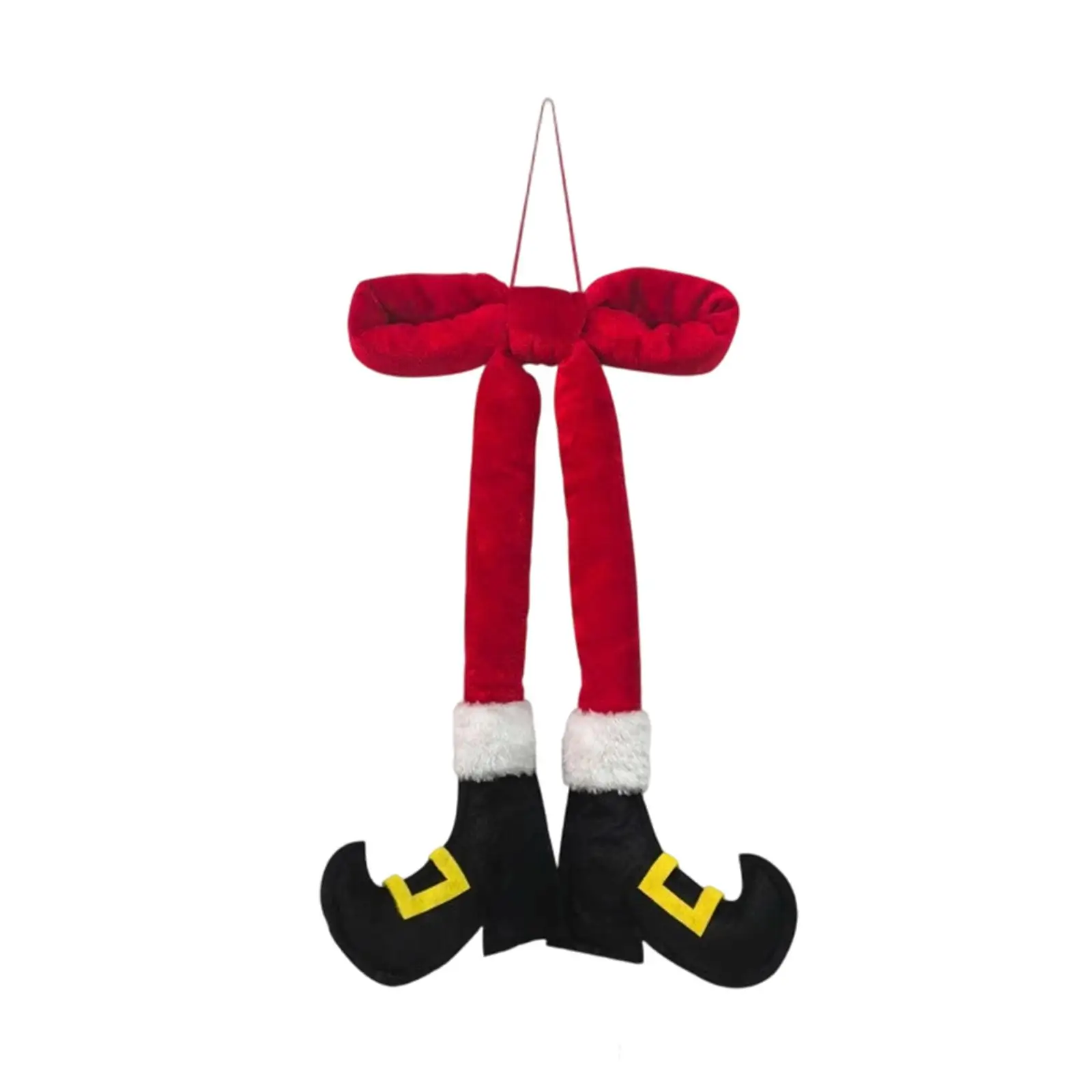 Patas de elfo de Navidad colgantes decoración de piernas de Papá Noel lindo colgante decorativo de coche novedoso - imagen 4