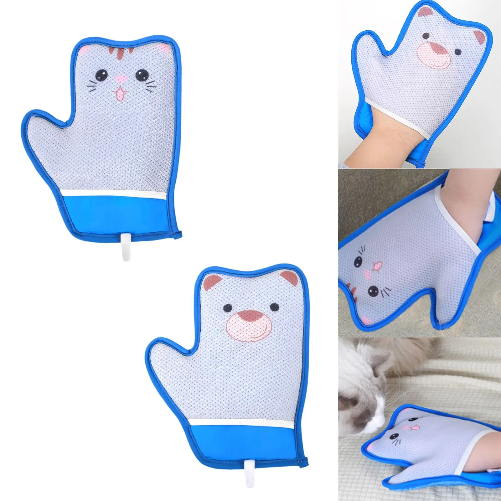 Guante de aseo para perros y gatos, suministros de limpieza, cómodo guante eliminador de pelo para mascotas, desenredante para sofá, animales pequeños