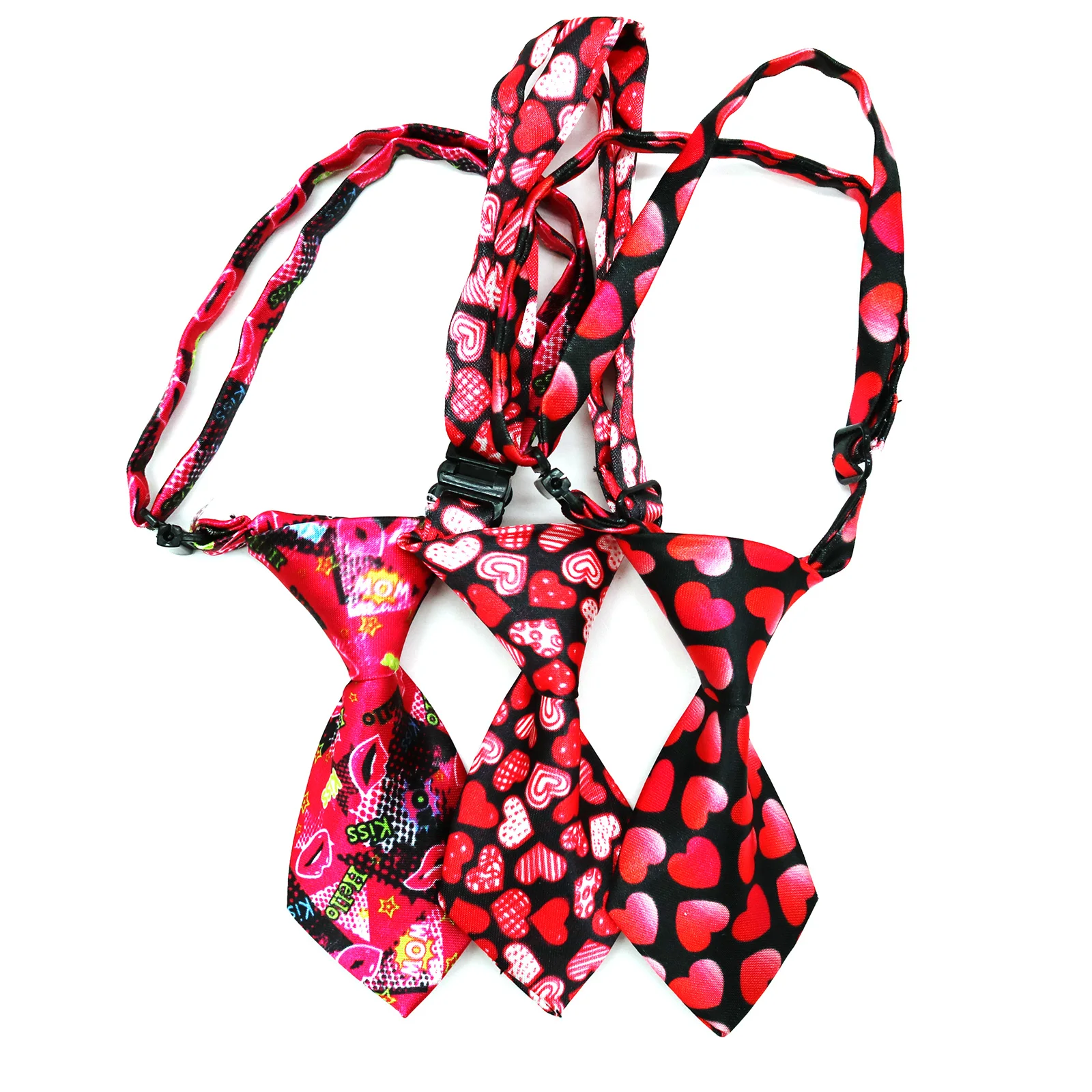 50 Uds. Corbata para perro pequeño, corbata para gato/pajaritas para el Día de San Valentín, corbatas ajustables para perros y mascotas, accesorios de aseo