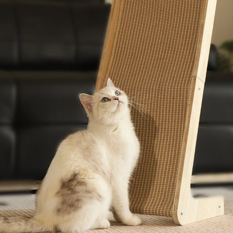 Rascador vertical de sisal para gatos – Poste estable en L resistente - imagen 4