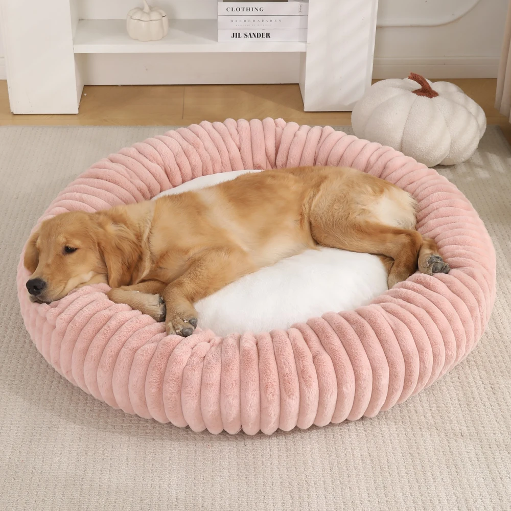 Cama grande elástica para gatos, sofá cálido redondo mediano para gatos, cómoda perrera para perros pequeños, accesorios suaves y bonitos para nido para cachorros - imagen 3
