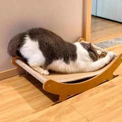 Almohadilla rascadora desmontable para gatos con Sisal, tabla rascadora resistente al desgaste y cama para dormir para gatitos, juguete rascador de madera para gatos para mascotas