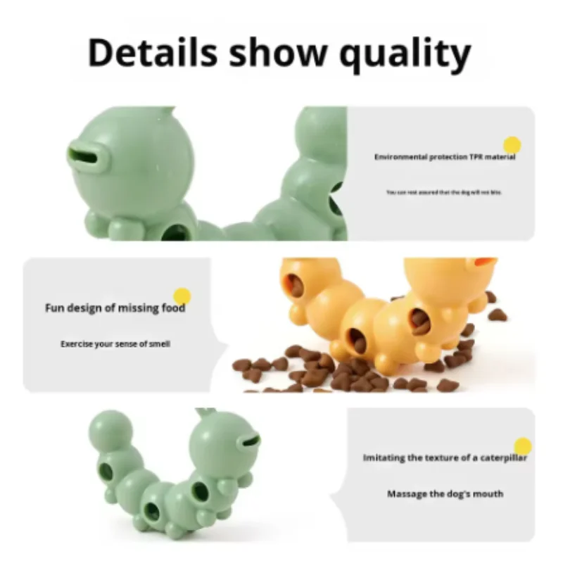 Juguete de simulación de perro TPR para perros pequeños a medianos con función de fuga de comida para moler y limpiar, adecuado para cachorros de dentición - imagen 5