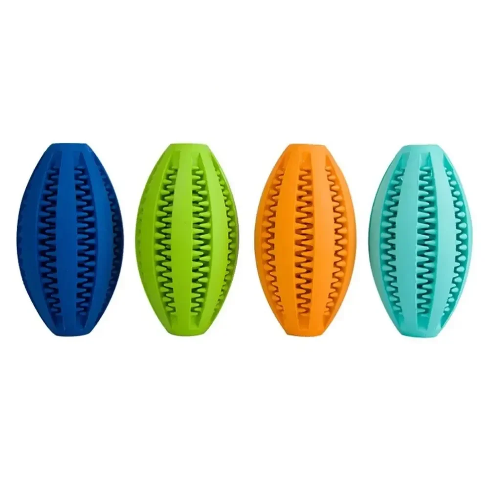 Bolas de goma interactivas para perros, juguetes para masticar divertidos, Bola de Limpieza de dientes para mascotas, alimentador de comida lenta de entrenamiento - imagen 5