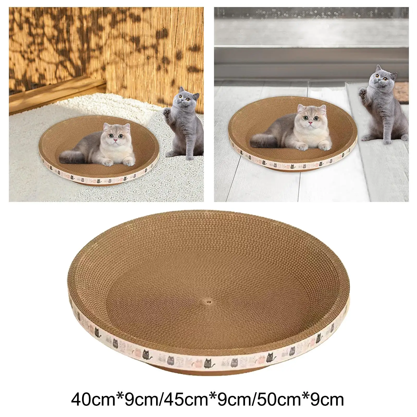Cardboard Cat Scratcher Board Cat Bed for Indoor Cats Training Grinding Claw