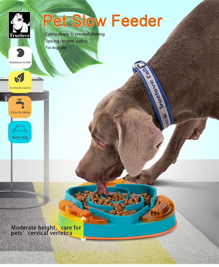 Truelove-comedero lento para perros y gatos, cuenco de comida de columna Cervical, duradero, antideslizante, respetuoso con el medio ambiente, de alta calidad, TLT2602 - imagen 3