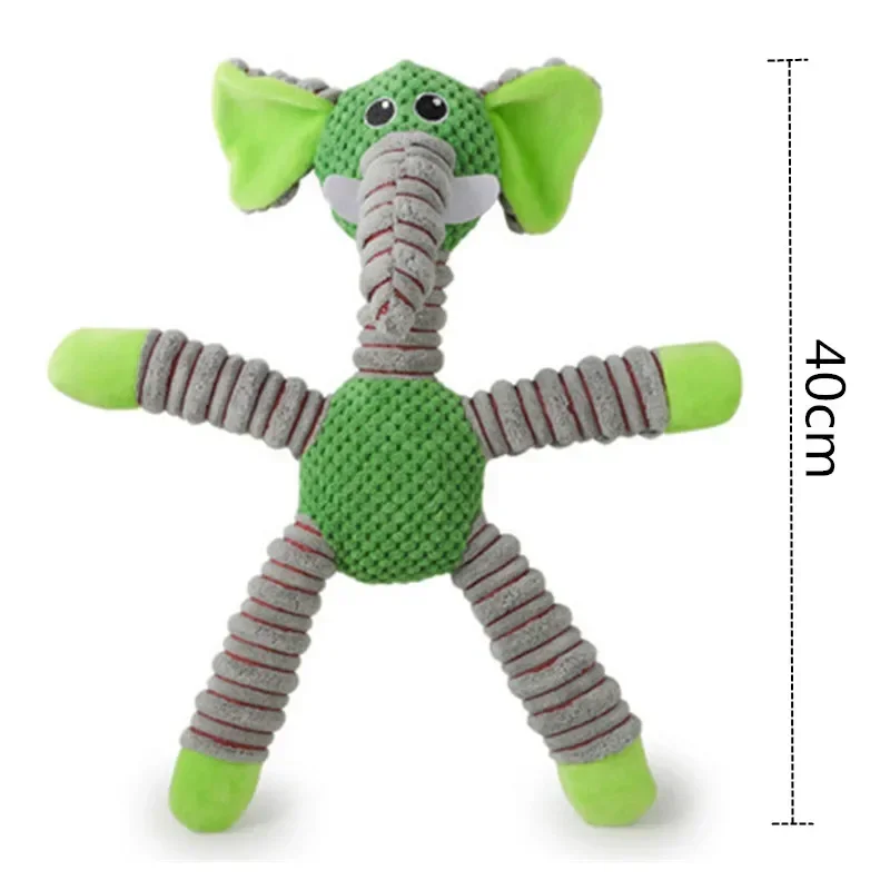 Juguetes chirriantes con sonido indestructible, forma de animales, mascota de peluche suave, juguete de entrenamiento Molar para masticar, juguetes para morder dientes para cachorros grandes - imagen 3