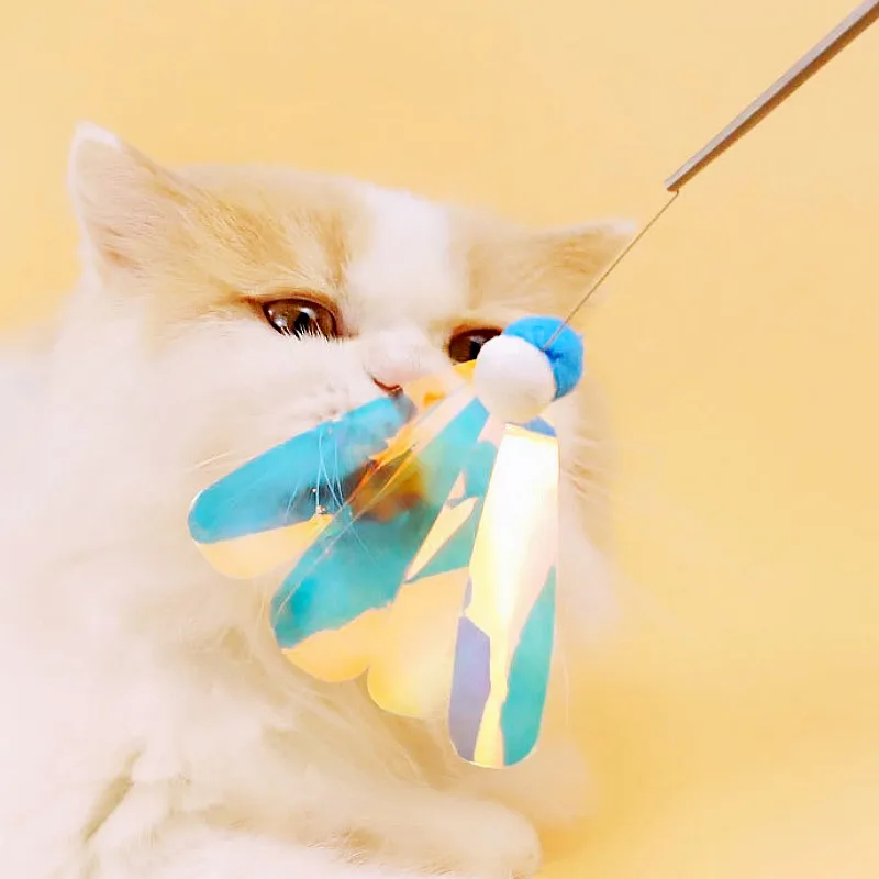 Juguete interactivo con plumas, muelle y campana para gatos - imagen 4