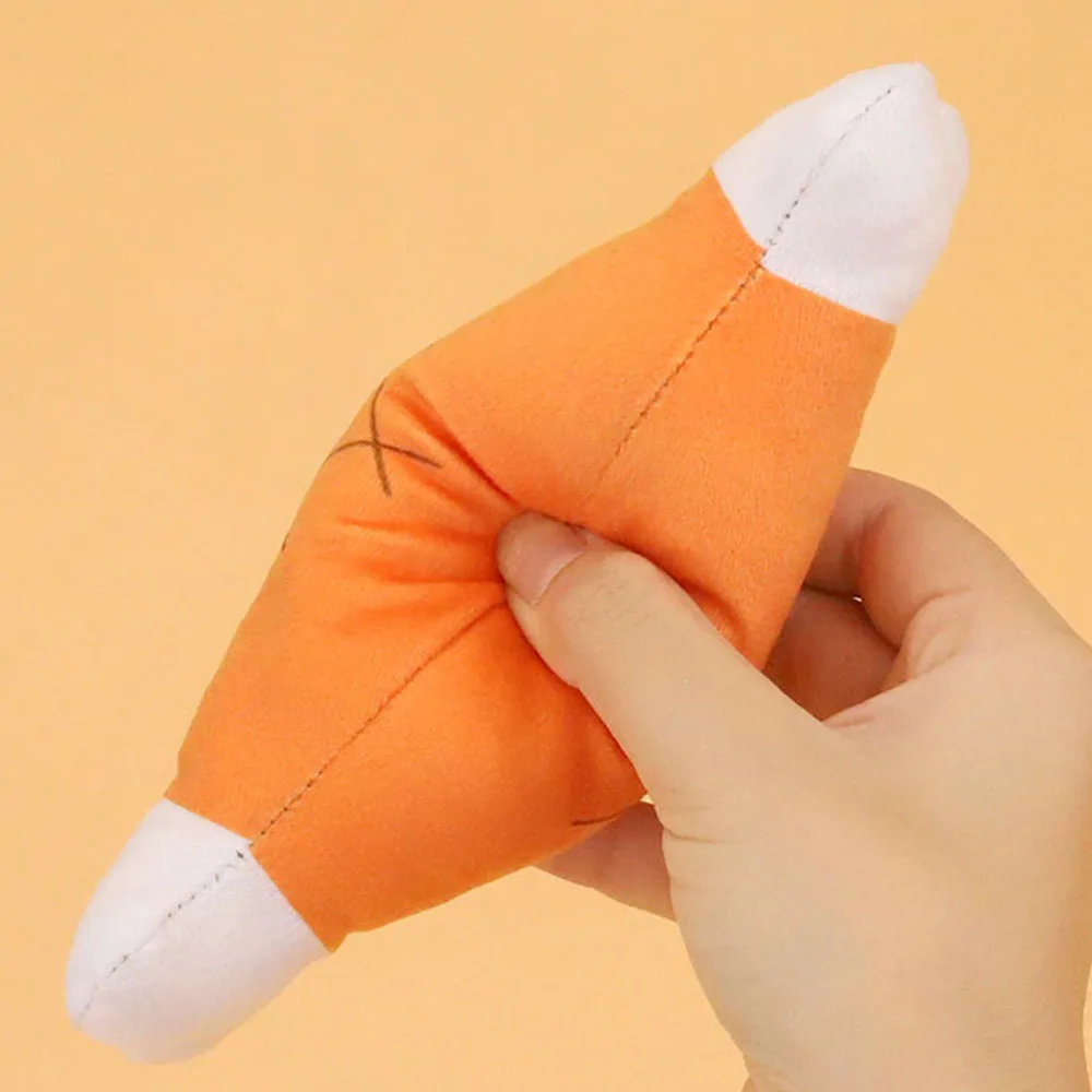 Juguete de peluche para perros con patas de pollo y hueso chirriante, juguete interactivo para masticar para perros, alivio del aburrimiento, juguete chirriante para mascotas, - imagen 4