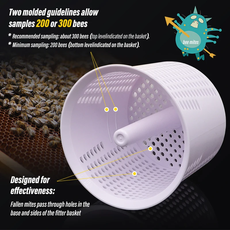 Alive Varroa prueba Varroa Shaker cómodo de usar para apicultura herramienta de medición de ácaros - imagen 5