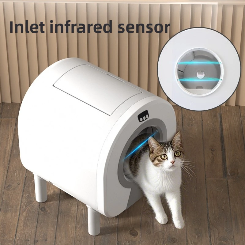 Caja de arena inteligente para gatos, caja de arena grande con un solo clic para limpieza de gatos, cajas de arena grandes para gatos y gatitos, inodoros para gatitos - imagen 3