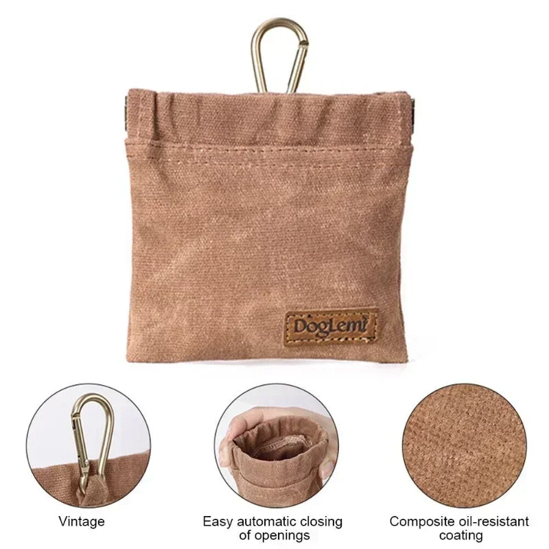 Bolsillo para aperitivos para perros que camina con mosquetón, bolsa para golosinas para mascotas manos libres, bolsa de almacenamiento, bolsa de entrenamiento para cachorros y perros, recompensa de comida - imagen 4