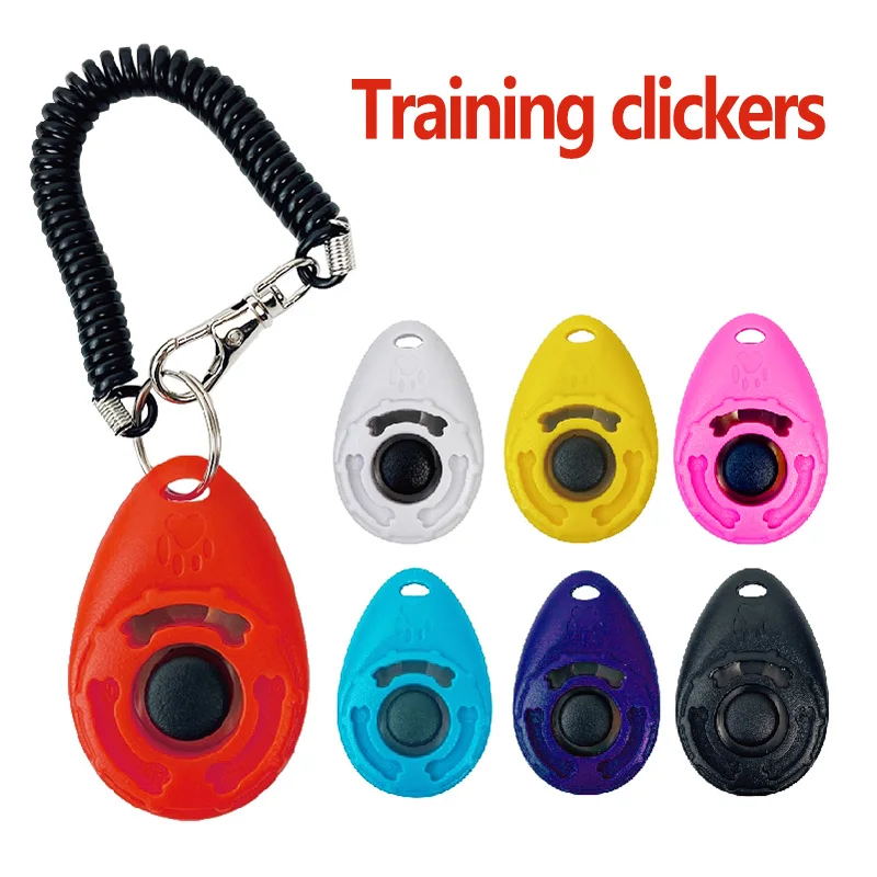Clicker de entrenamiento para perros, entrenador de clic para perros y gatos, ayuda de varios estilos, correa de muñeca ajustable, llavero con sonido, repelente de perros, producto para mascotas - imagen 2