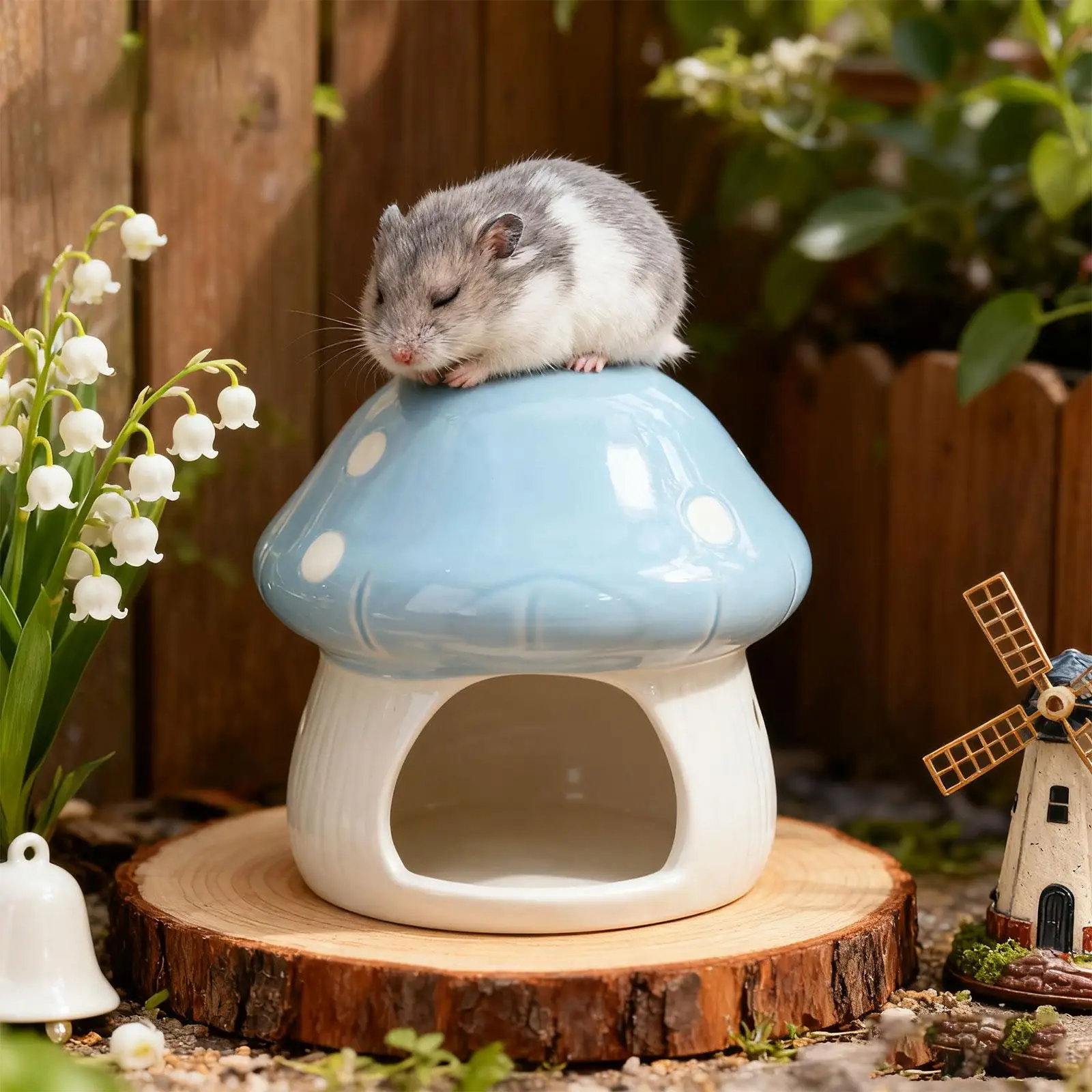 Ceramic Hamster House Small Animal Hideout for Chinchilla Small Animals Rats