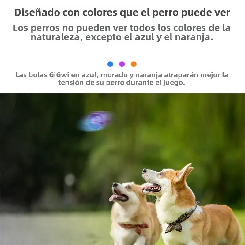 Gigwi-juguetes interactivos para mascotas, serie G-Ball, bolas chirriantes, juguetes para perros de 2,5 pulgadas para perros pequeños/medianos, colores hinchables y surtidos - imagen 3