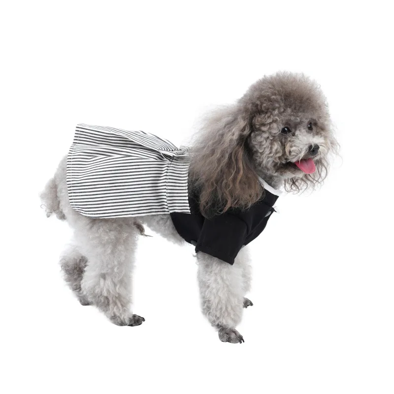 Vestido para mascotas, falda tipo kimono para perros y gatos, vestido de verano para perros y gatos, vestidos de princesa para cachorros con pajarita, abrigo para mascotas, ropa, chaqueta, producto para mascotas - imagen 4
