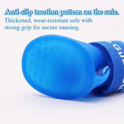 Botas de lluvia para mascotas, zapatos de goma antideslizantes impermeables para perros y gatos, botines para mascotas, juego de accesorios para calzado al aire libre, 4 Uds.