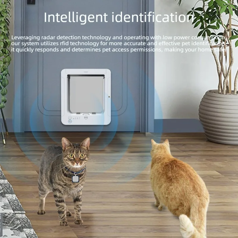 Puerta automática RFID para gatos con sensor de entrada - imagen 2