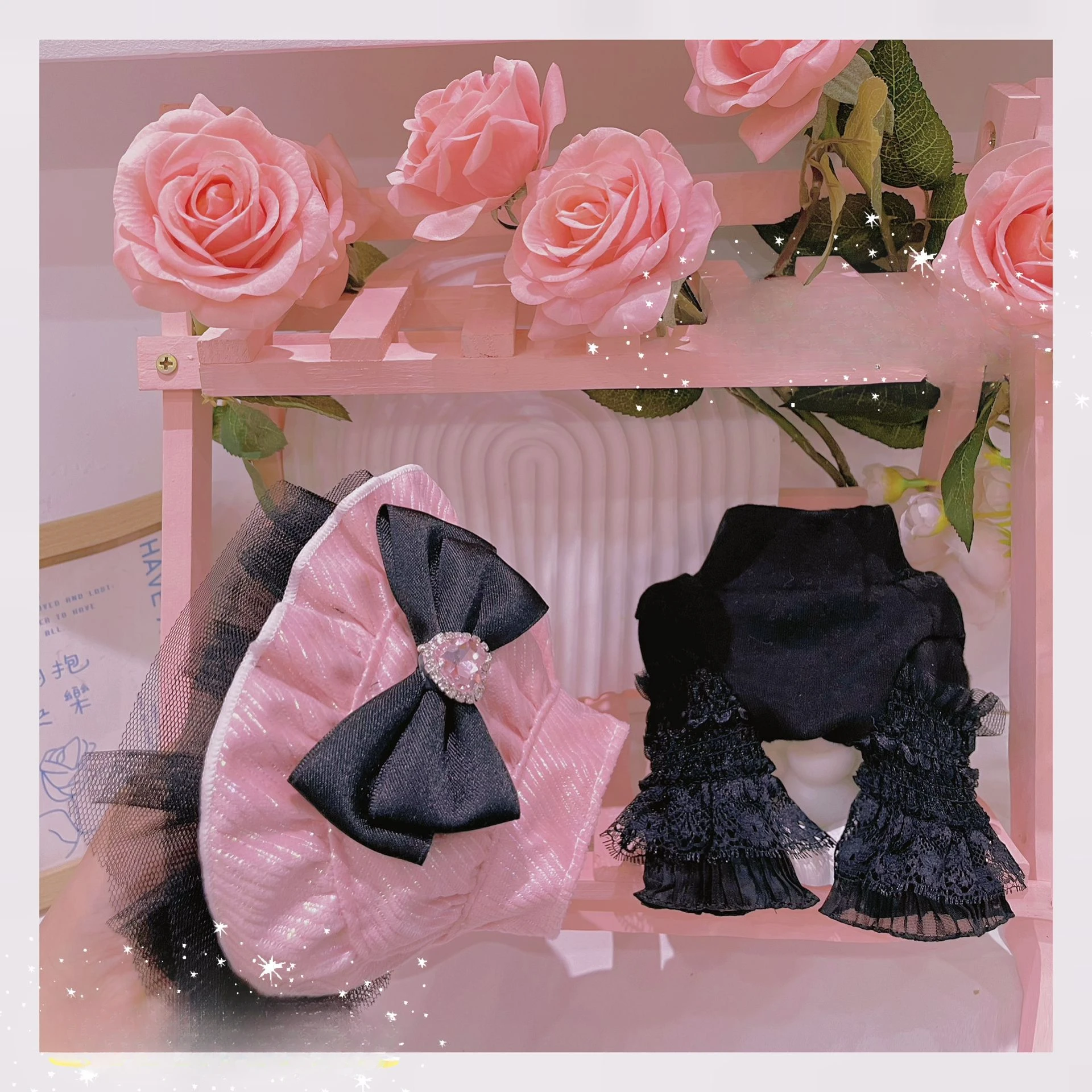 Camisa básica de cuello alto con manga trompeta para mascotas, media falda rosa de cintura alta, conjunto de Estilo Princesa para perros Yorkshire, ropa para cachorros pequeños - imagen 2