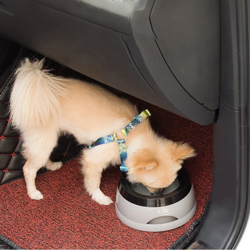 Cuenco para coche para mascotas, cuenco flotante antideslizante, antisalpicaduras, boca no húmeda, suministros para perros y gatos, cuenco para beber para perros, contenedor de comida para perros - imagen 2