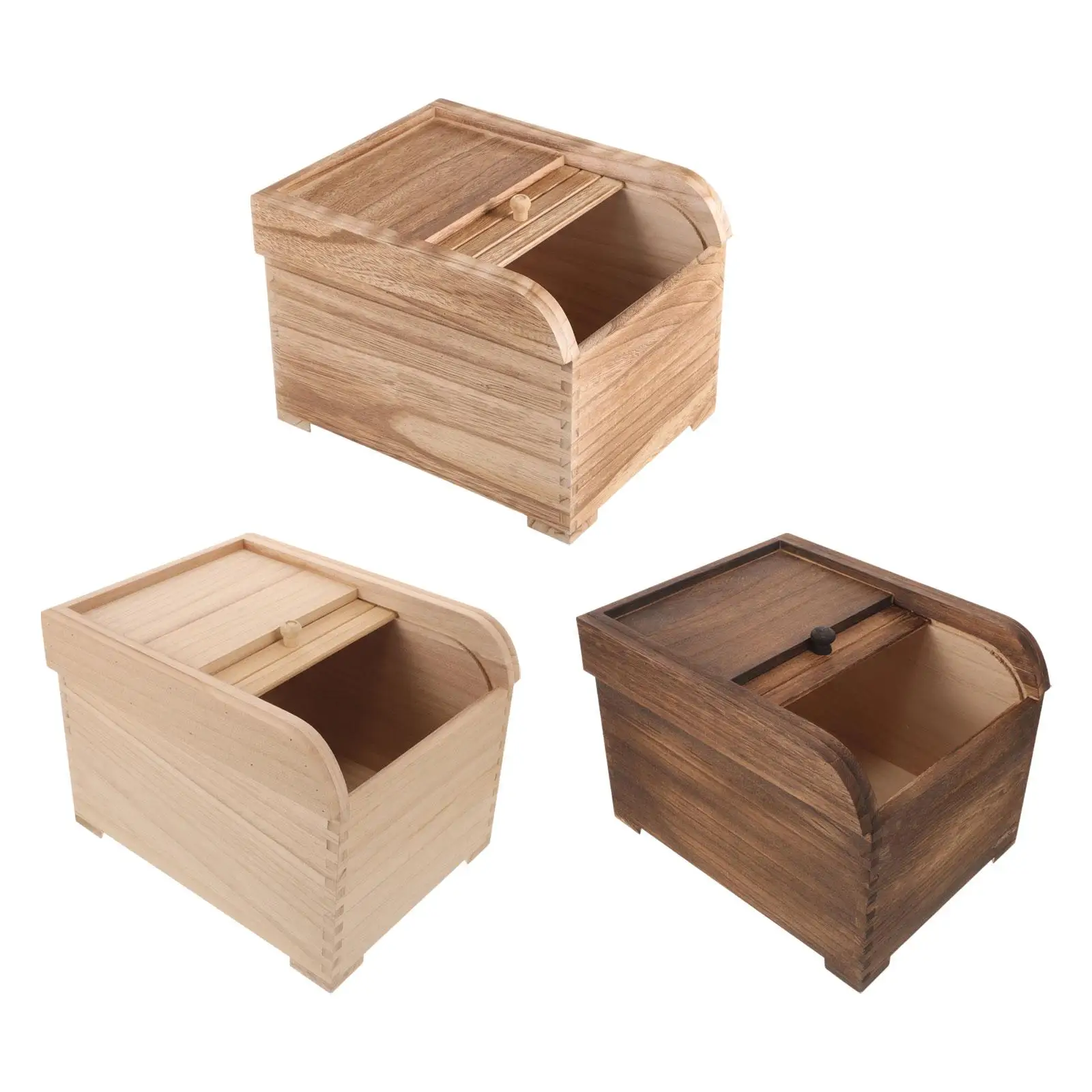 Rice Storage Container Dry Storage Rice Container Box Rice Dispenser Wood Food Container for Cereal Grains Flour Beans Rice