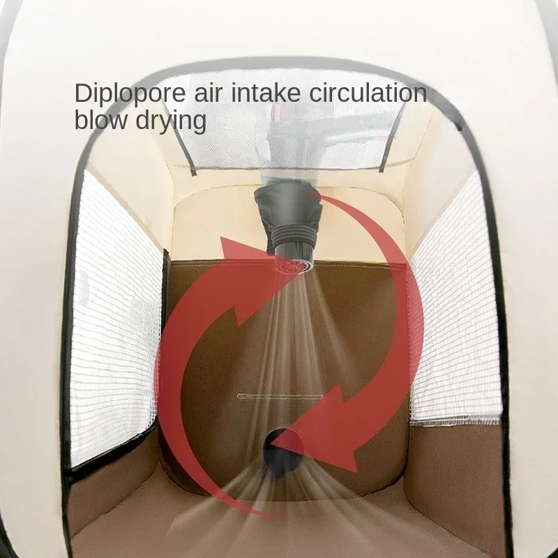 Caja de secado de mascotas para perros y gatos, baño, artefacto, secador de pelo, aseo, cuarto seco, bolsas para perros, pata - imagen 2