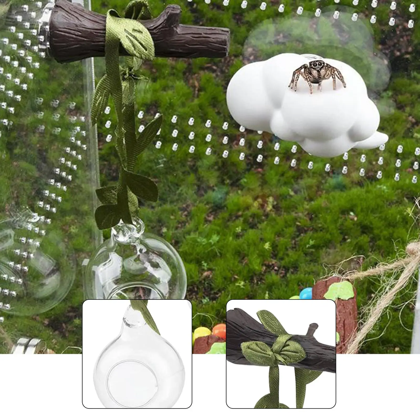 Jumping Spider Hideaway Terrarium Ornaments for Climbing Exploration Resting