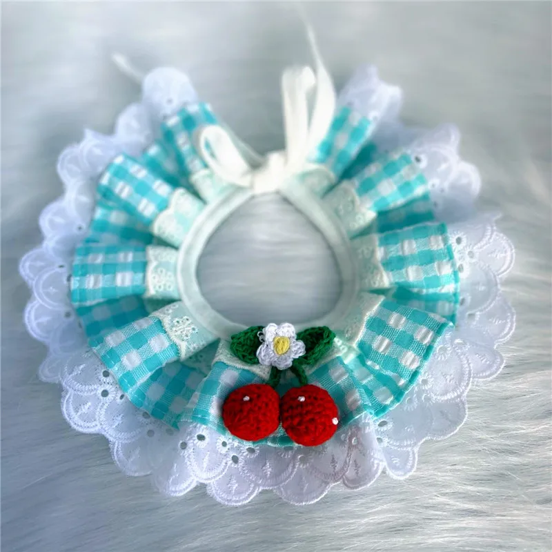 Bandana de lujo para perro y gato, Collar de encaje bordado, baberos, lazo para perro, Princesa, accesorios para perros pequeños y medianos, proveedor de mascotas - imagen 4
