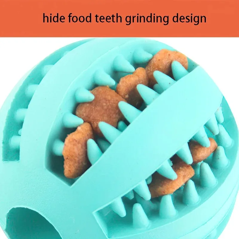 Pelota de caucho natural masticable para perros – limpiador de dientes - imagen 2