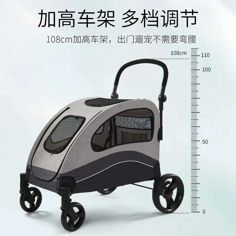 Carrito plegable para perros medianos/grandes y varios gatos - imagen 4