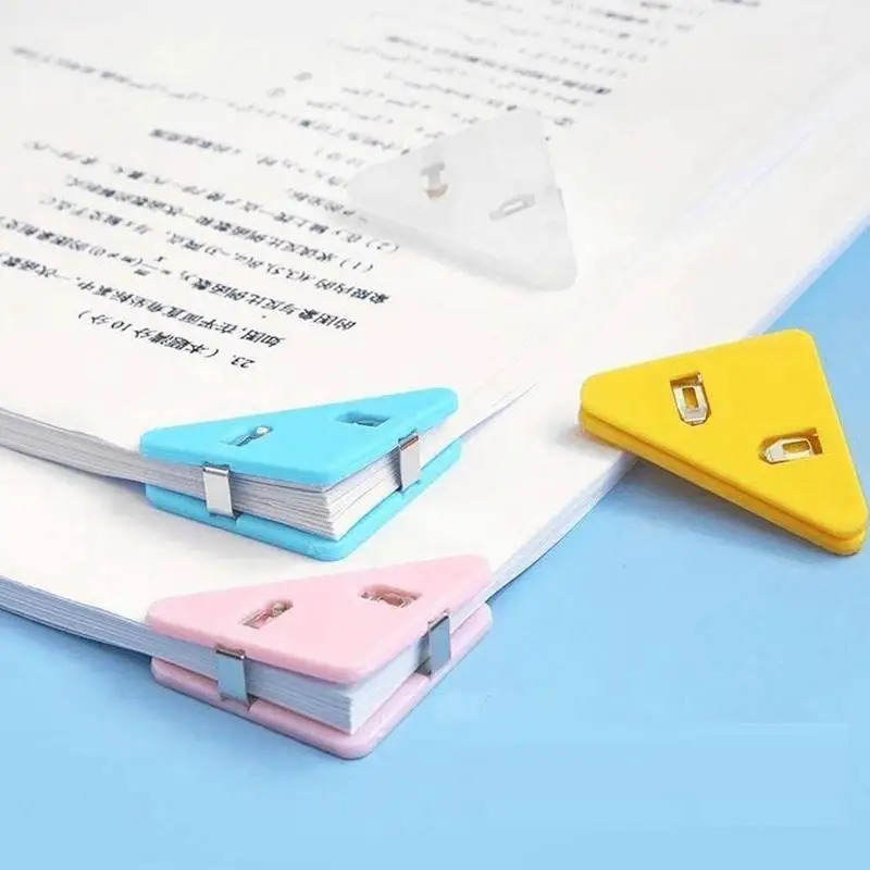 Clips de papel triangulares, Clips de esquina multifuncionales, Clip de documentos para Clip de libro, Accesorios de escritorio, Clip de bolsa de Chip de billetes de papel - imagen 2