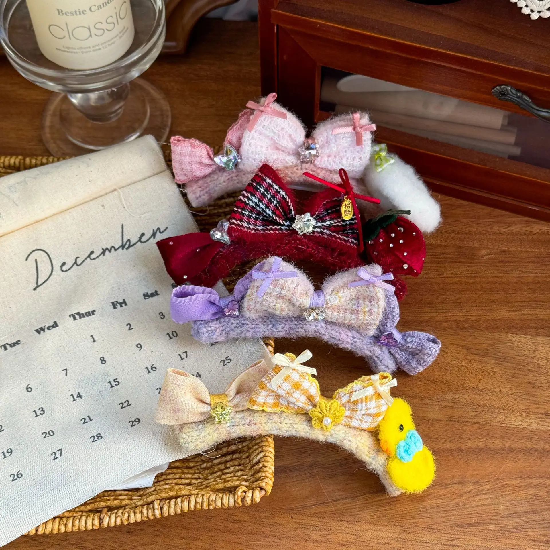 Accesorios para el cabello para mascotas, diadema para perros, lazo 3D, pinza para el pelo para gatos Yorkshire de dibujos animados, accesorios para perros pequeños, aseo para perros