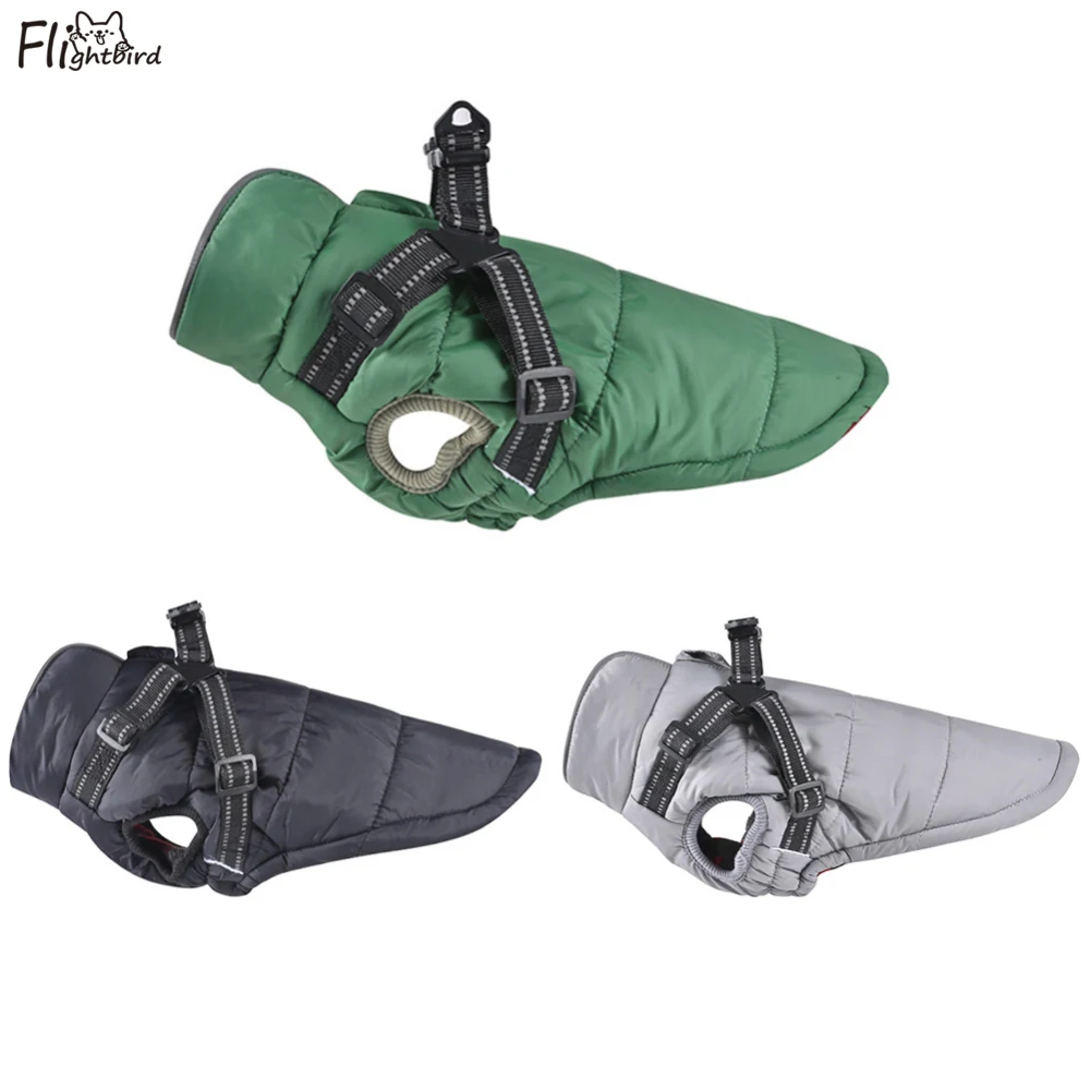 Ropa reflectante para perro, chaleco grueso para Bulldog Francés, Pug, Chihuahua, Yorkies, ropa de esquí para mascotas, abrigo para cachorros, chaqueta de invierno