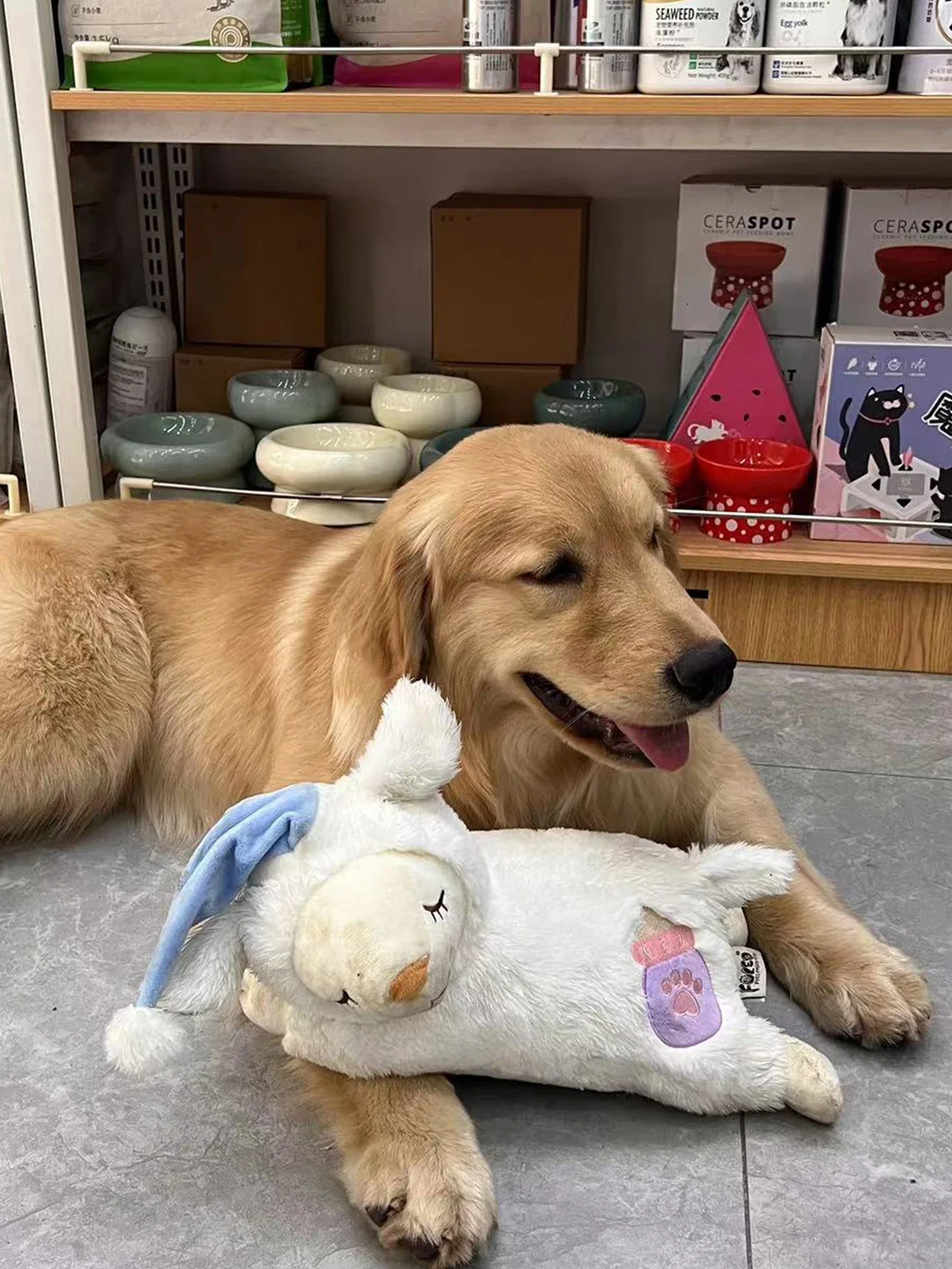 Juguetes de latido del corazón para cachorros de oveja de Navidad, juguetes de latido del corazón de perro para aliviar el sueño, juguetes de gatito para cachorros con latidos del corazón, Animal de peluche - imagen 4
