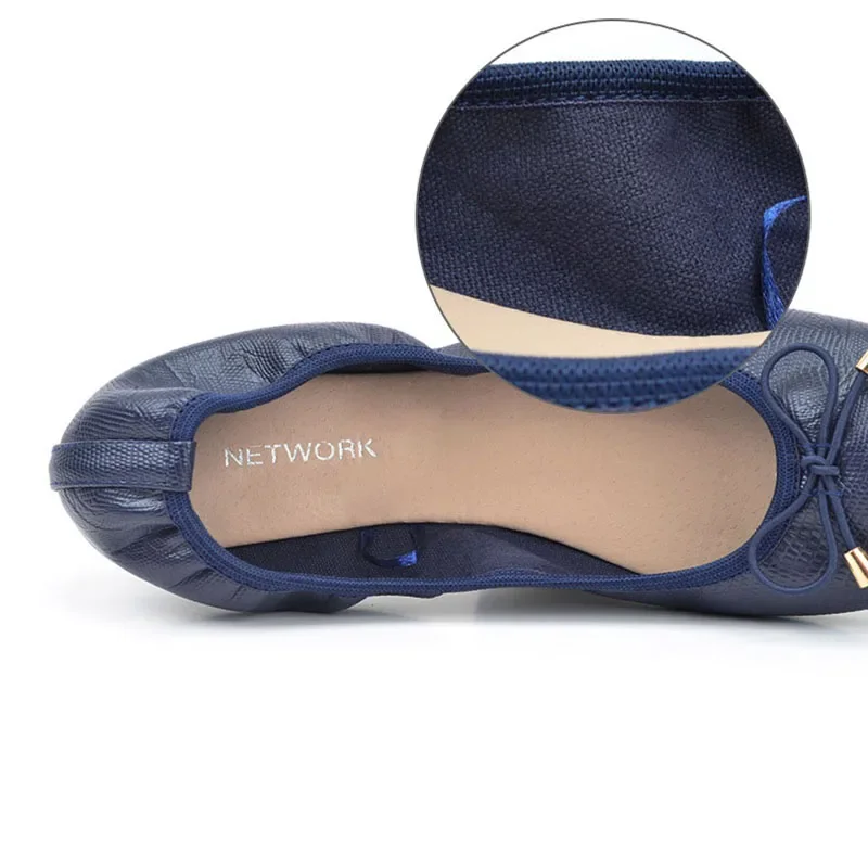 Women Leather Breathable Ladies Comfortable Ballet Flats Fashion Slip on Shallow Loafers Office Flat Boat Shoes - imagen 4