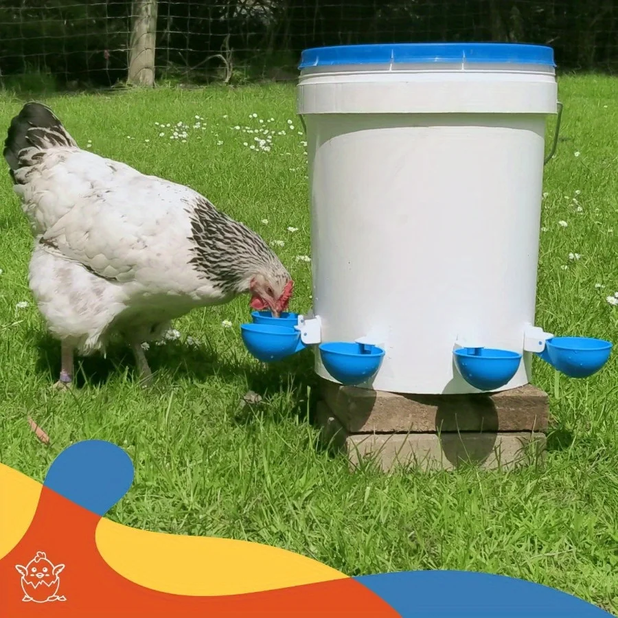 Bebedero automático colgante con boquilla para pollos y aves de corral - imagen 3